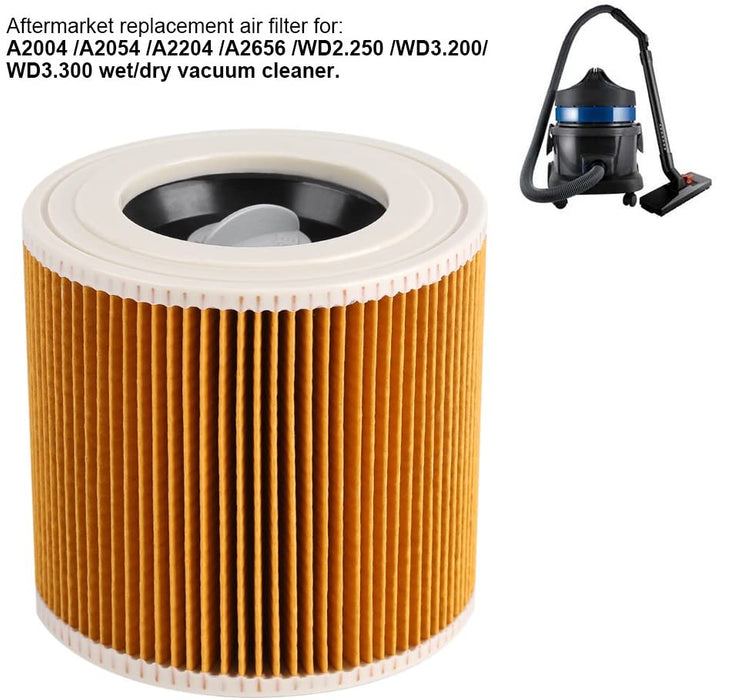 Air Dust Cartridge HEPA Filters suits Karcher WD2250 WD3.200 MV2 MV3 WD3