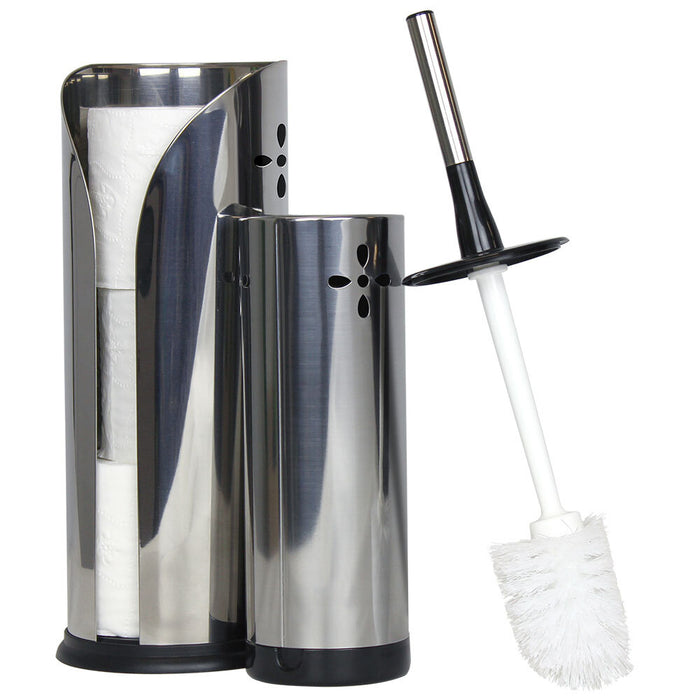 Sabco 40cm Stainless Steel Toilet Brush/Roll Holder Set (SAB60101)