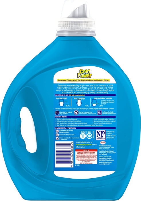 Cold Power Advanced Clean Front + Top Loader Laundry Washing Liquid 4l