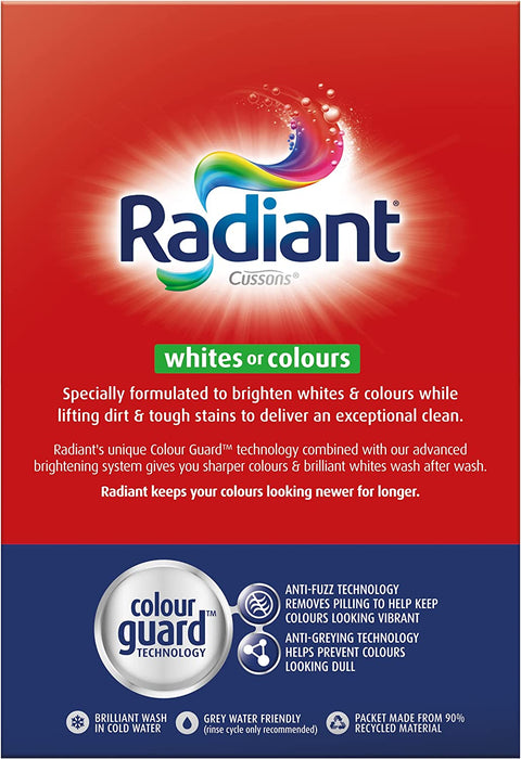 Radiant Brilliant Whites Sharper Colours Front & Top Loader Laundry Powder 2kg