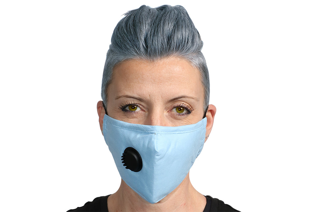 Cloth Mask Reusable Face Mask with Vent and Filter - Assorted Colours