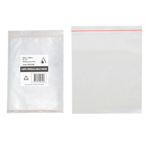 Clear 22.5 x 20.5mm LDPE Resealable bags (RES1008)