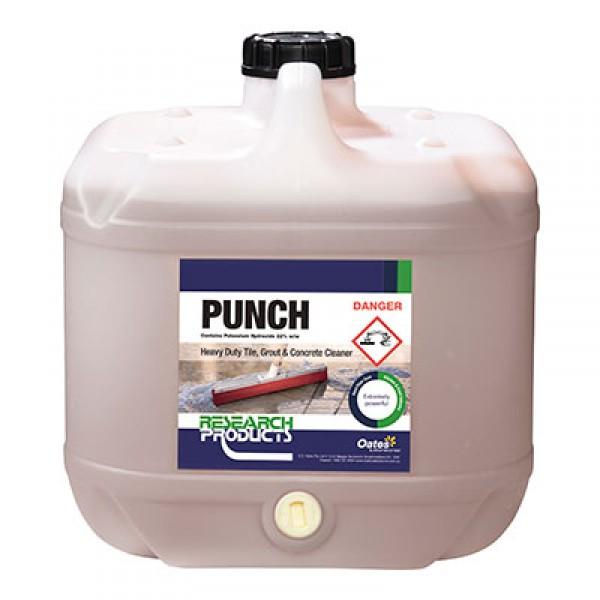Research Products Punch 5L Powerful, Highly Concentrated Alkaline Solution for Cleaning Tile & Grout Floors