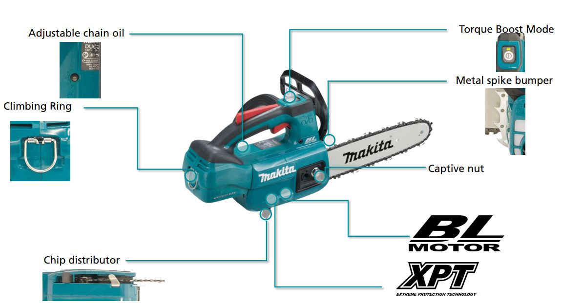 MAKITA DUC254 18V Brushless Chainsaw 250mm (10 Inch)