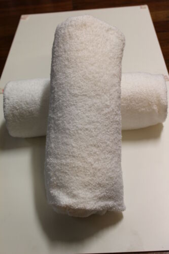 Super Soft Cotton Bath Towels - True White 70 x 140 600 GSM - Pack 10