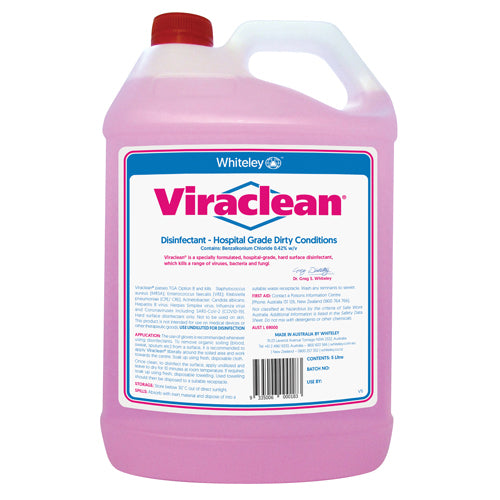 VIRACLEAN Disinfectant Antibacterial Surface Cleanser TGA Approved Whiteley