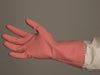 Bastion Rubber Gloves Pink Silverlined Honeycomb Grip Reusable - Large / PPE