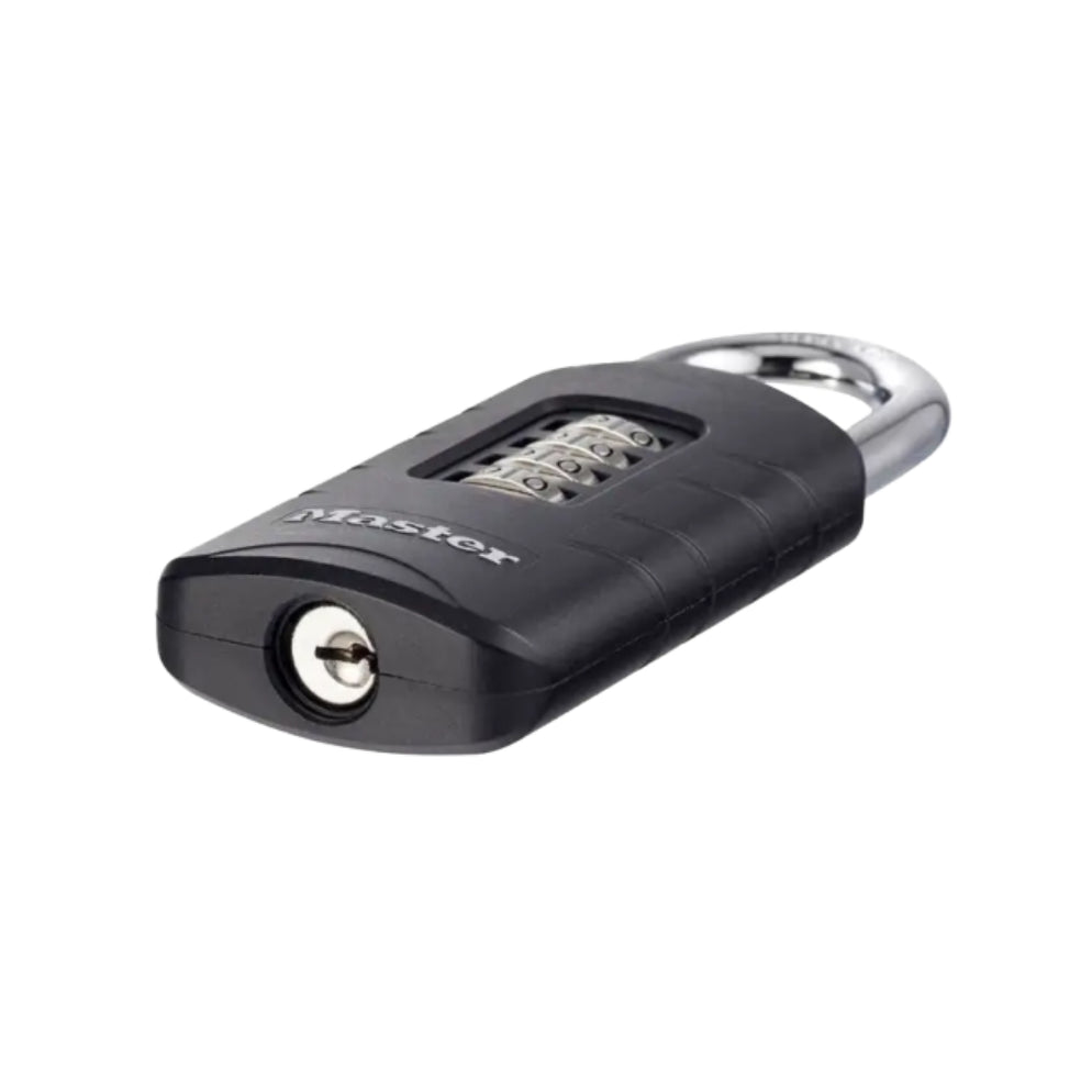 P Lock Key Master Lock 48mm Hybrid Padlock Combination & Key Zinc Body 656EURDBLK ...