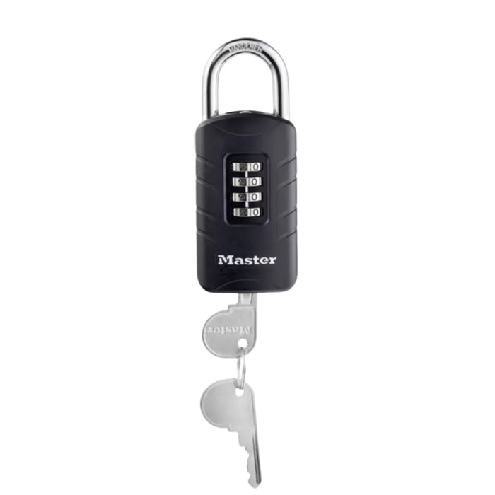 Master Lock 48mm Hybrid Padlock Combination & Key Zinc Body 656EURDBLKAU
