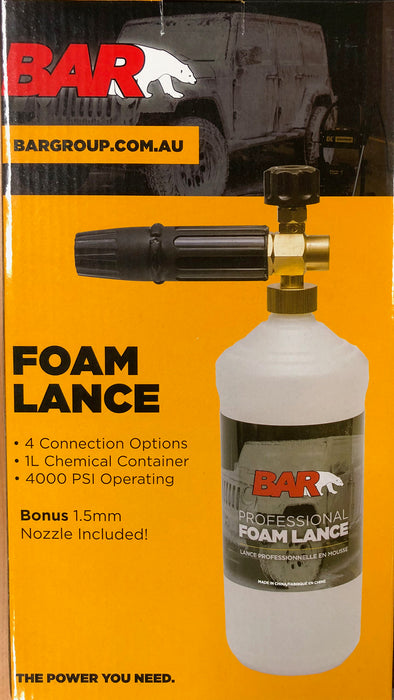 Foam Lance Kit - White with 1.25 Nozzle & 1L Bottle (125 85.400.048W)