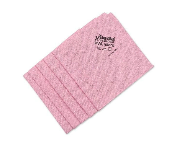OATES VILEDA PVAmicro Streak Free Microfibre Cloth 5 pack - Red - PK / Janitorial and General Cleaning - Clothes wipes..