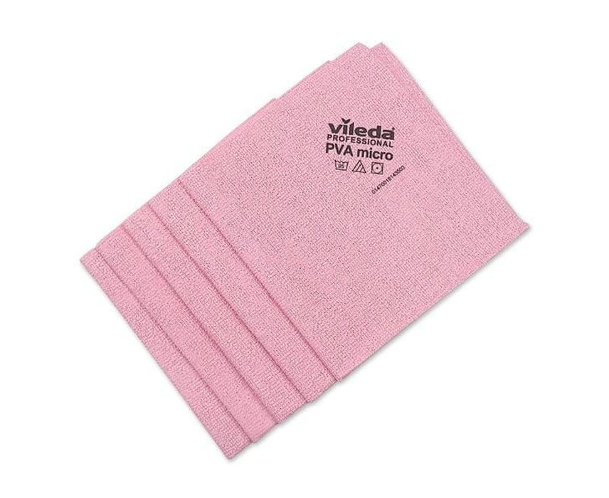 OATES VILEDA PVAmicro Streak Free Microfibre Cloth 5 pack - Red