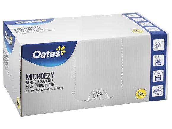 Oates MF-036Y MicroEzy Semi Disposable Microfibre Cloth - Pack of 50