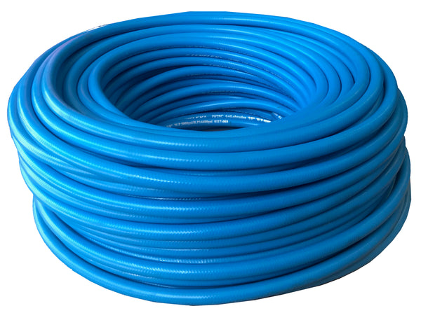Blue Lenflex Thick Coat Pressure Washer Hose - 3/8 inch 5000 Psi Male/Female Swivel Ends - 30m / Cleaner Parts &