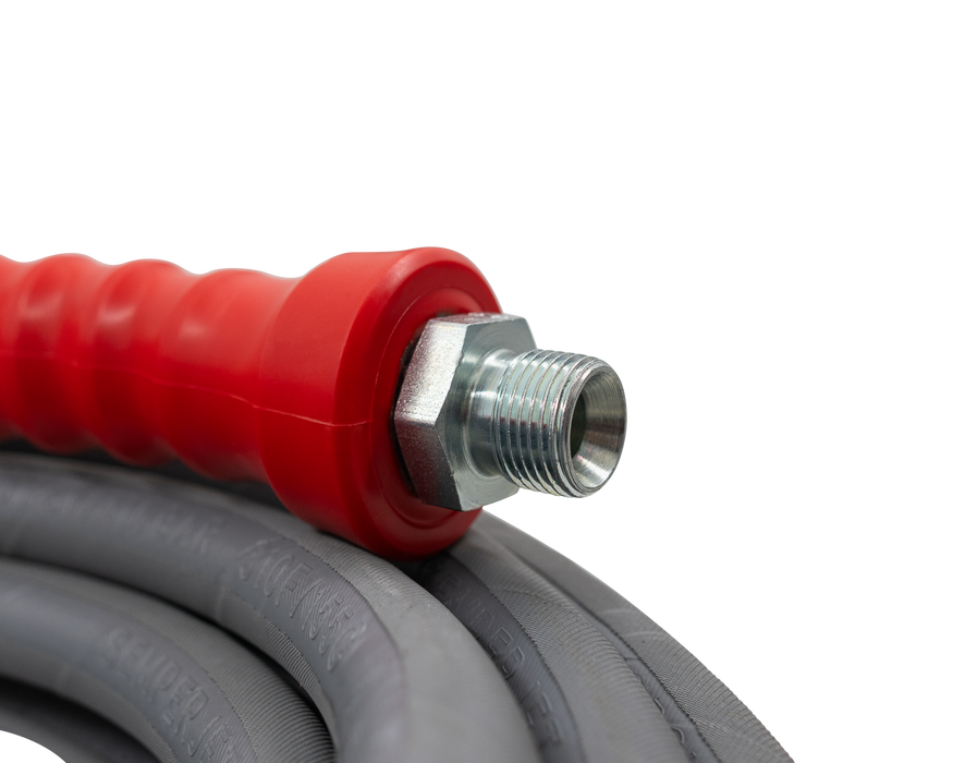 Low Marking R1 Grey Hydraulic High Pressure Hose 3/8inch 1 Wire 4000psi - Cleaner Parts & Accessories