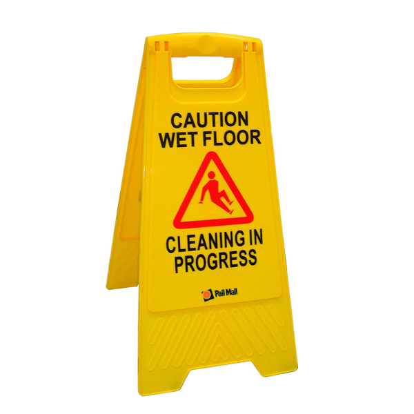 Edco 19033 Caution Wet Floor and Cleaning in Progress Duo Yellow - Janitorial General