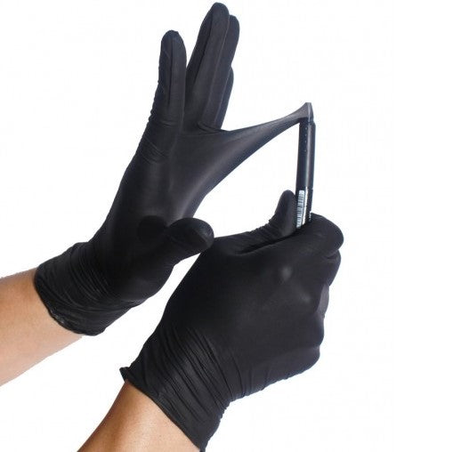 BlackNite - Nitrile Black Powder Free Disposable Gloves