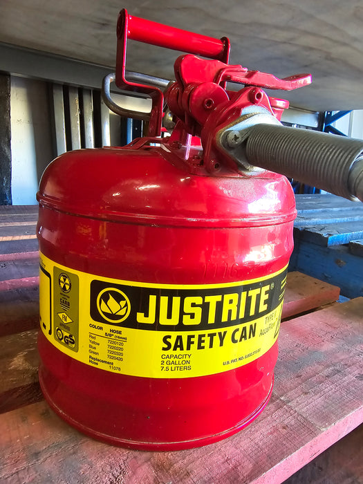 [USED] Justrite™ Dispensing Safety Can 7.5L Metal Type 2 (with 19mm Hose)