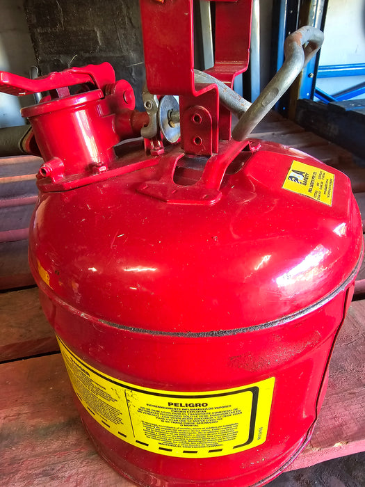 [USED] Justrite™ Dispensing Safety Can 7.5L Metal Type 2 (with 19mm Hose)