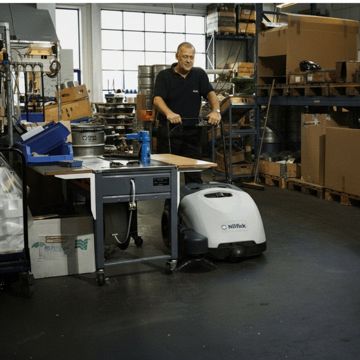 Nilfisk SW750 Walk Behind Battery Powered Sweeper