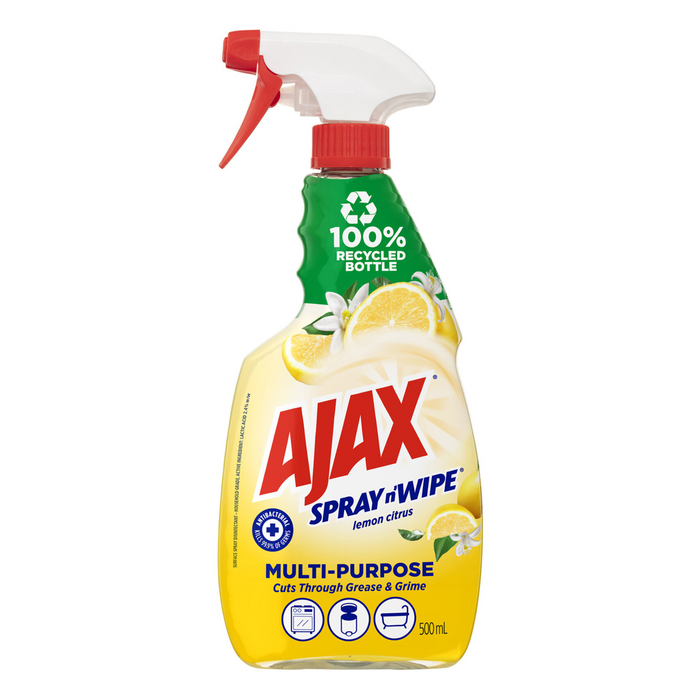 Ajax Spray N Wipe Lemon Citrus Antibacterial Trigger 500ml