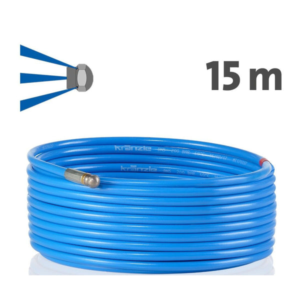 Kranzle Drain Cleaning Hose 15m - Blue - Pressure Cleaner Parts & Accessories