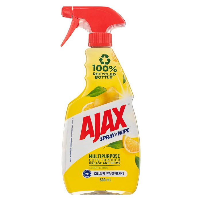 Ajax Spray N Wipe Lemon Citrus Antibacterial Trigger 500ml