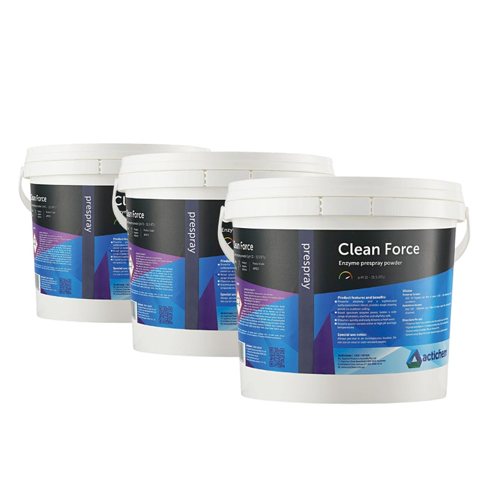 Actichem Clean Force - Enzyme Prespray Powder 3 x 4.5 kg