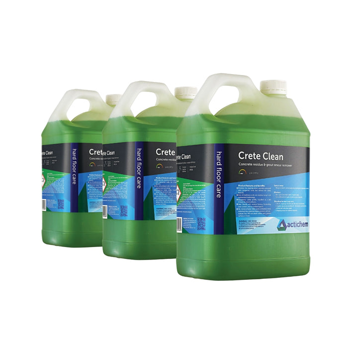 Actichem Crete Clean – Safe-Acid Concrete & Grout Residue Remover 3 x 5L