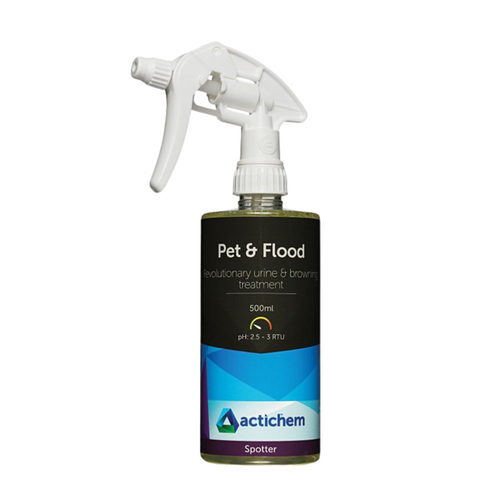 Actichem Pet & Flood – Revolutionary Urine Browning Treatment - 500ml / Yellow - Chemicals
