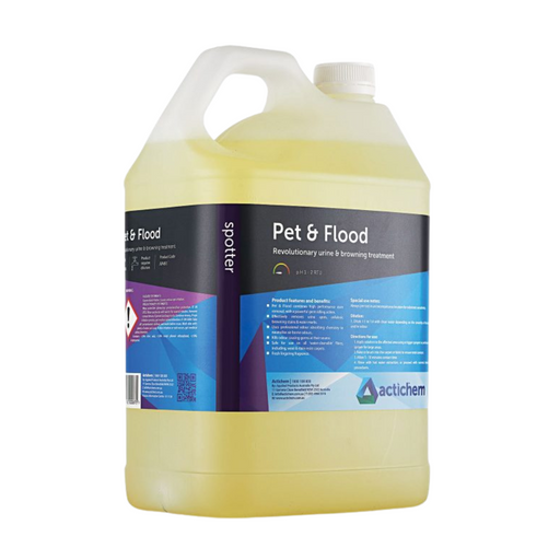 Actichem Pet & Flood – Revolutionary Urine Browning Treatment - 5L / Yellow - Chemicals