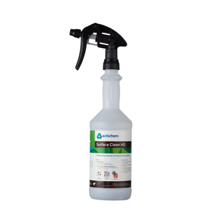 Actichem Surface Clean HD – Heavy Duty Cleaner for Tiles & Hard Surfaces - 750ml / Clear - Chemicals