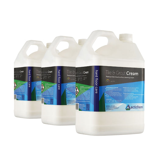 Actichem Tile & Grout Cream - Premium Tile & Hard Surface Cleaning Cream 3 x 5L