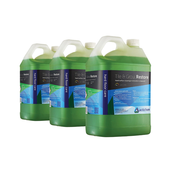 Actichem Tile & Grout Restore – Hard Surface Cleaning & Restoration Compound 3 x 5L