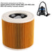 Air Dust Cartridge HEPA Filters Suits Karcher WD2250 WD3.200 MV2 MV3 WD3