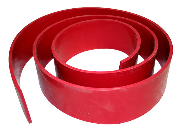 Premium Natural Rubber Blank Squeegee Blades Sets (No Holes) - 2 PK / Red - Scrubber Parts