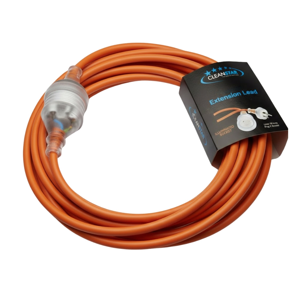 Cleanstar CE1510 15m extension lead | 10 amp extra soft rubber vacuum ...