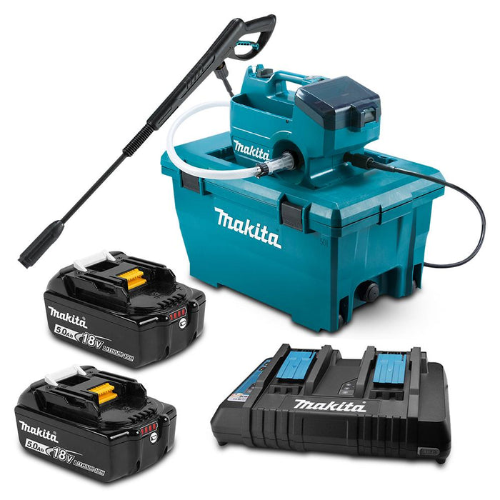 Makita DHW080PT2 36V (18v x 2) 5.0Ah Li-ion Cordless Brushless Pressure Washer Combo Kit