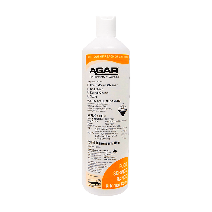 Agar Oven and Grill Cleaner Spray Bottle - 750ml
