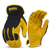 Heavy-duty work gloves with split leather palm and keystone thumb