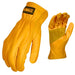 DEWALT leather riggers gloves with ToughThread stitching