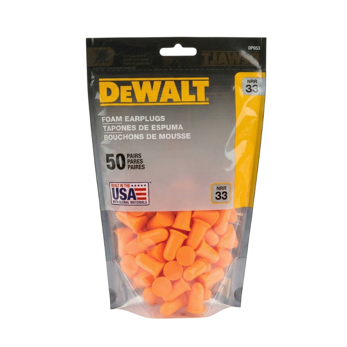 DeWALT Disposable Foam Earplugs 50 Pack