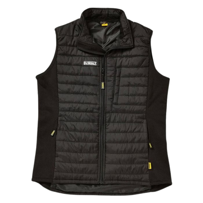 Lightweight black DeWALT vest for construction and trade use