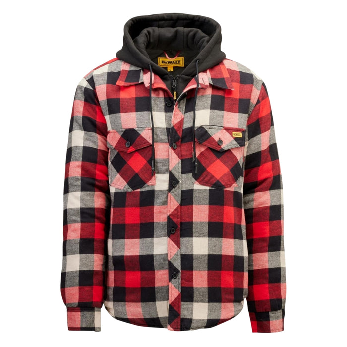 Durable cotton flannel work jacket with nylon lining and chest pockets