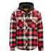 Durable cotton flannel work jacket with nylon lining and chest pockets
