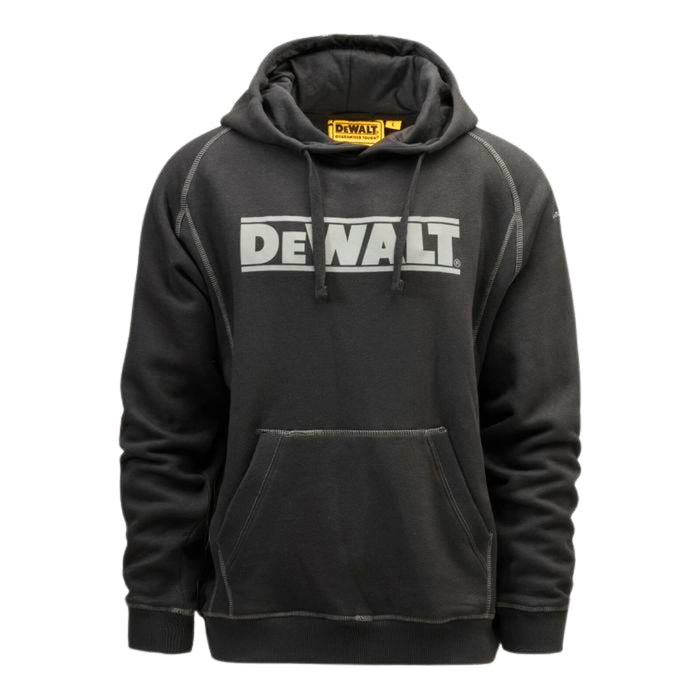 Durable cotton blend DeWALT hoodie with adjustable drawcord hood