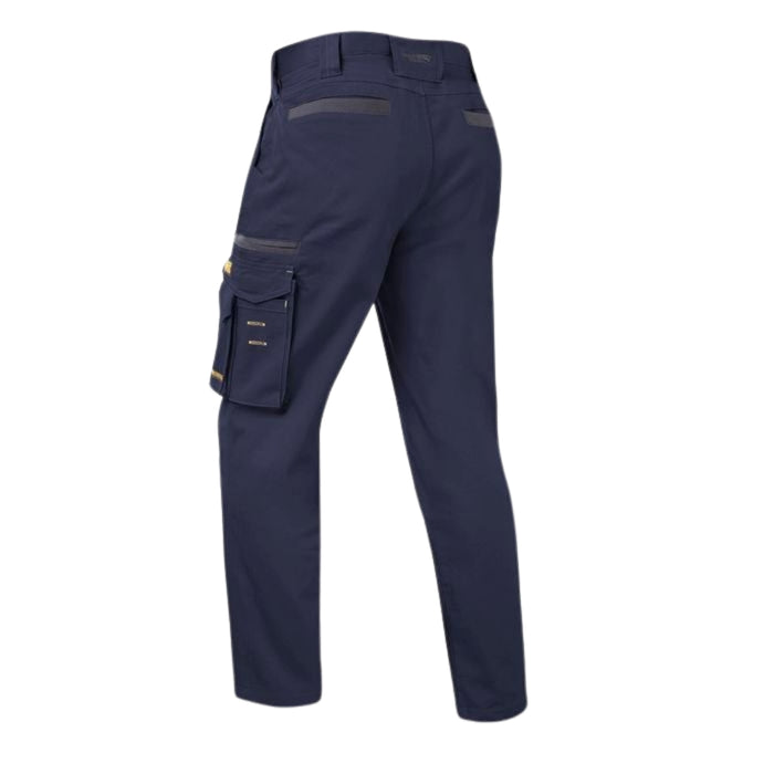 workwear trousers with stretch fit and utility pockets