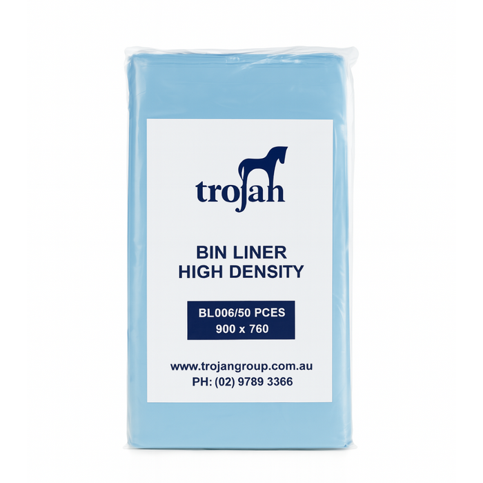 Trojan 72L Blue Bin Liner High Density Carton of 500