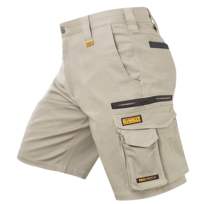 Durable khaki DeWalt shorts for construction and outdoor trades