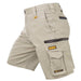 Durable khaki DeWalt shorts for construction and outdoor trades
